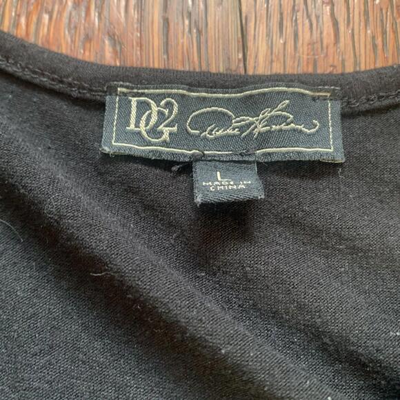 DG2 by Diane Gilman XS Navy Blue Chambray Tank Top Layer Sleeveless - Picture 6 of 10